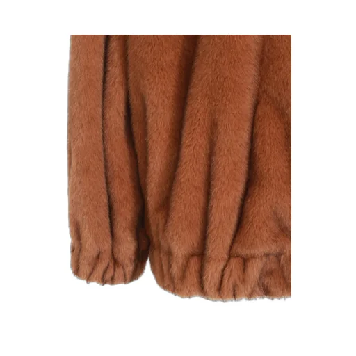 Long-Sleeved Hooded Fur Coat