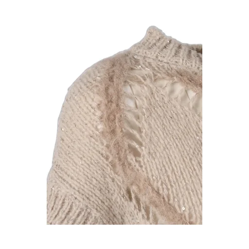 Crew Neck Short-Sleeved Sweater