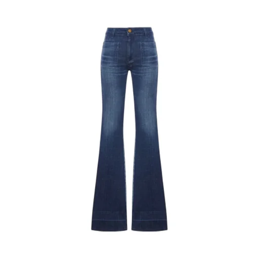 Pocket-Detail Flared Jeans