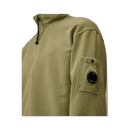 Half-Zip Lens-Pocket Sweatshirt