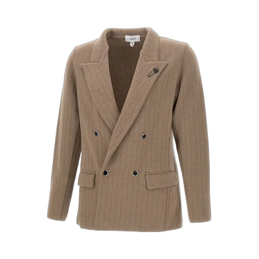Ribbed Double-Breasted Jacket
