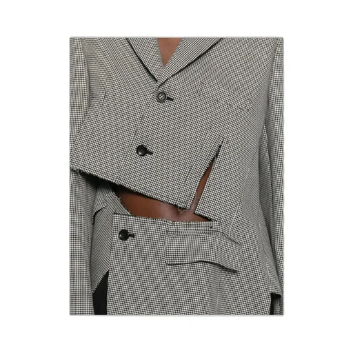 Houndstooth Panelled Jacket