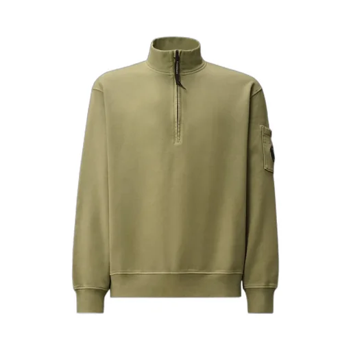 Half-Zip Lens-Pocket Sweatshirt