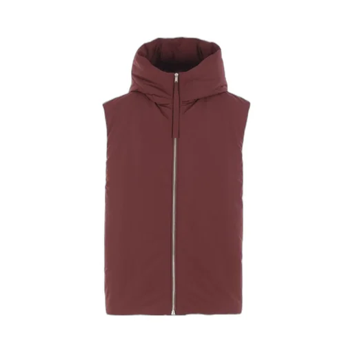 High Neck Hooded Padded Vest