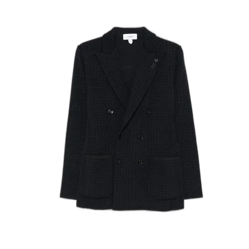 Houndstooth Double-Breasted Jacket