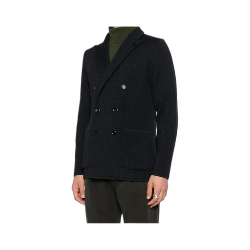 Houndstooth Double-Breasted Jacket
