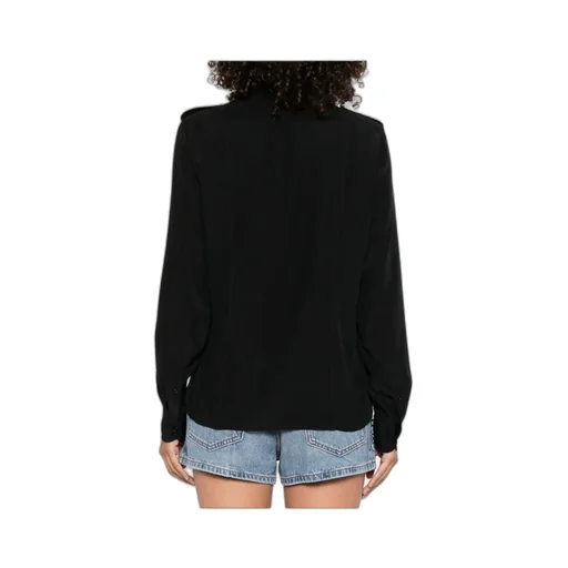 Point-Collar Silk Shirt