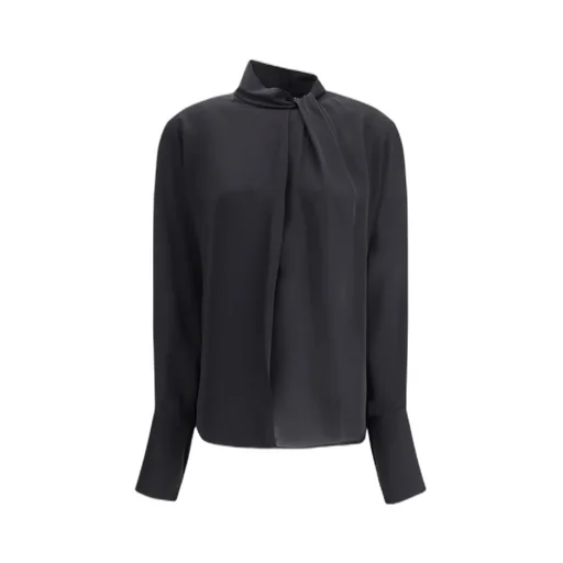 Long Sleeved Satin Blouse