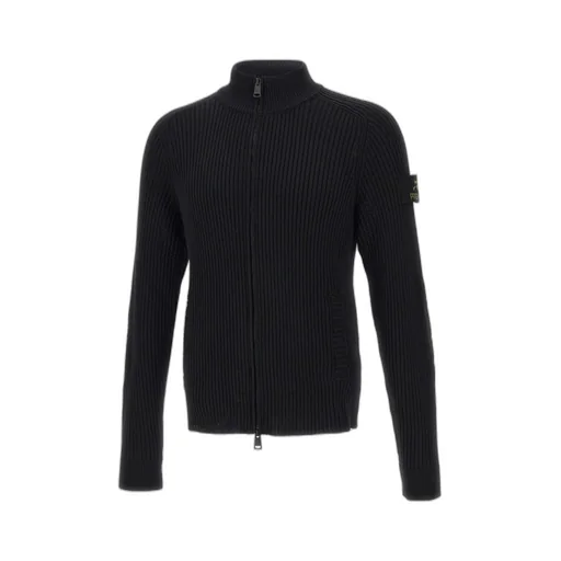 Ribbed Zip-Up Cardigan