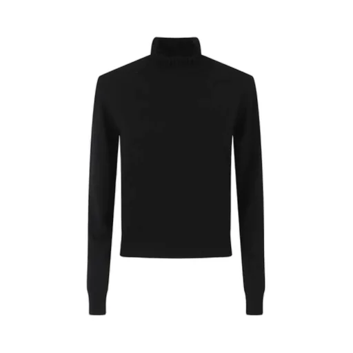 Ruffled Neck Knitted Jumper