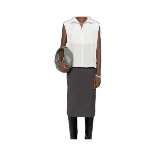 Pinstripe Sleeveless Blouse