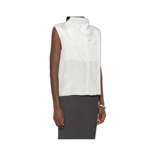 Pinstripe Sleeveless Blouse