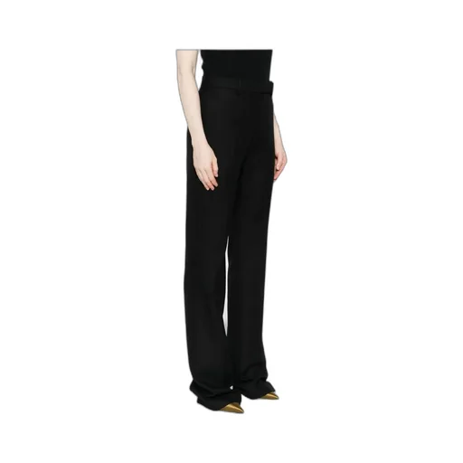 Sharp Herringbone Tailored Straight Pants