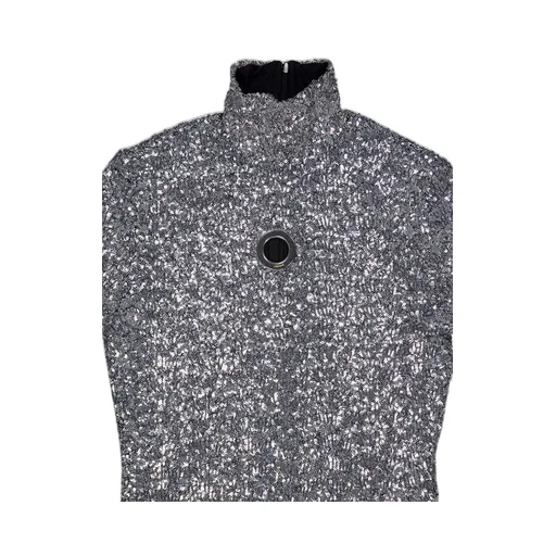 Sequin Turtle-Neck Top