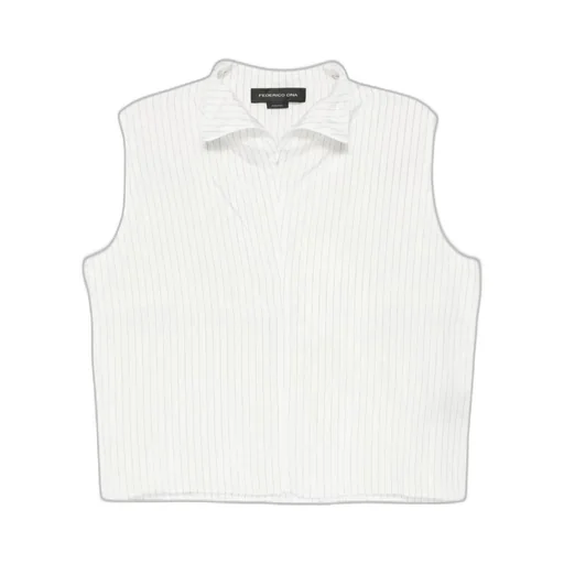 Pinstripe Sleeveless Blouse