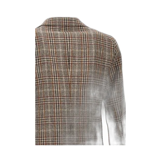 Long-Sleeved Plaid Jacket
