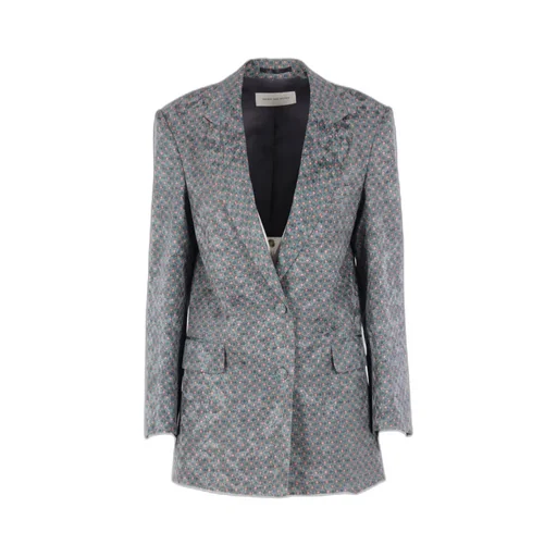 Patterned Single-Breasted Jacket
