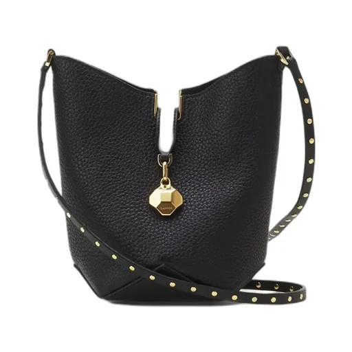 Studded Drawstring Crossbody Bag
