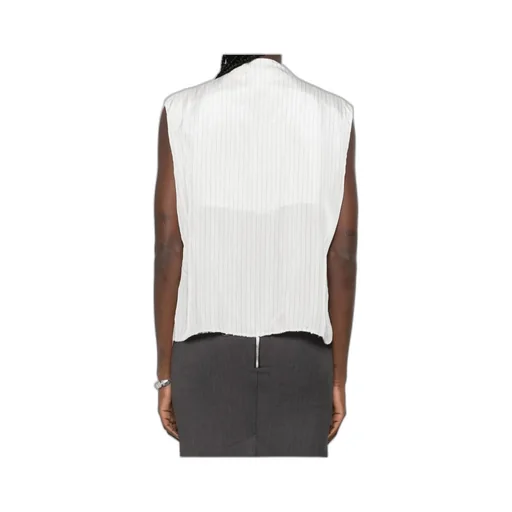 Pinstripe Sleeveless Blouse