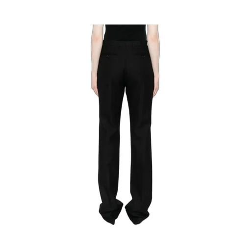 Sharp Herringbone Tailored Straight Pants