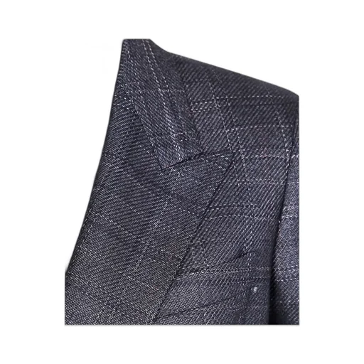 Checked Double-Breasted Jacket