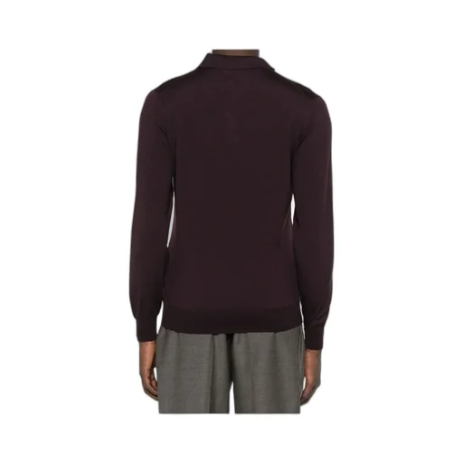 Half-Button Long Sleeved Polo Shirt