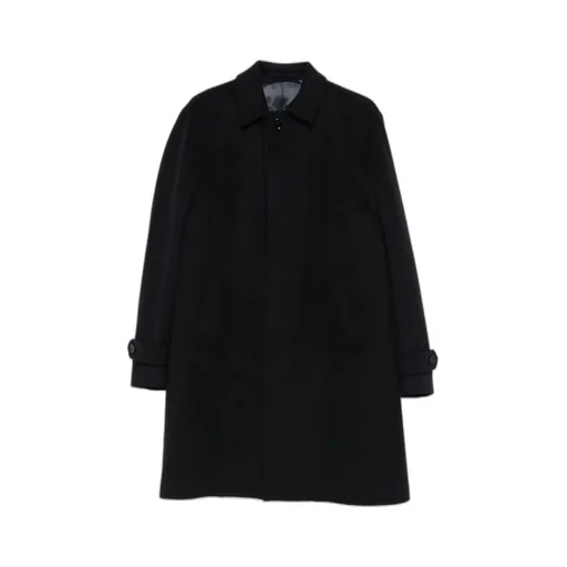 Buttoned Flap-Pocket Coat
