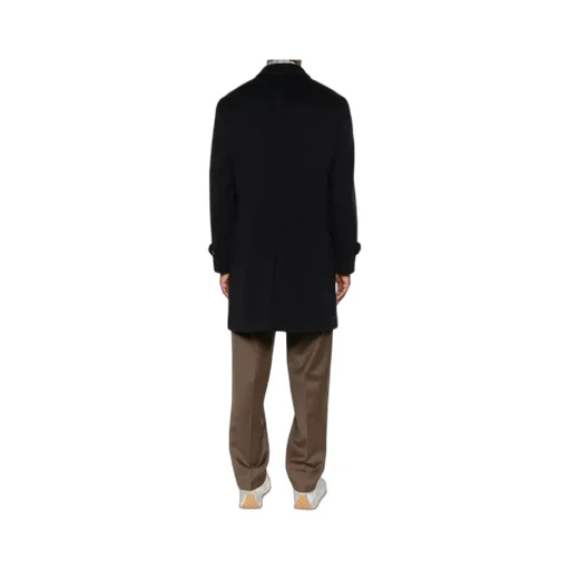 Buttoned Flap-Pocket Coat