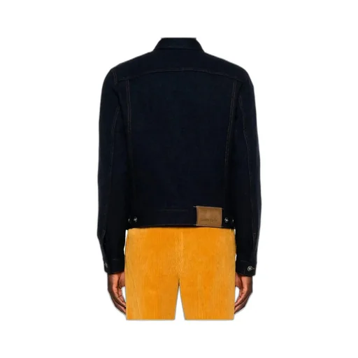 Button-Fastening Flap-Pocket Denim Jacket