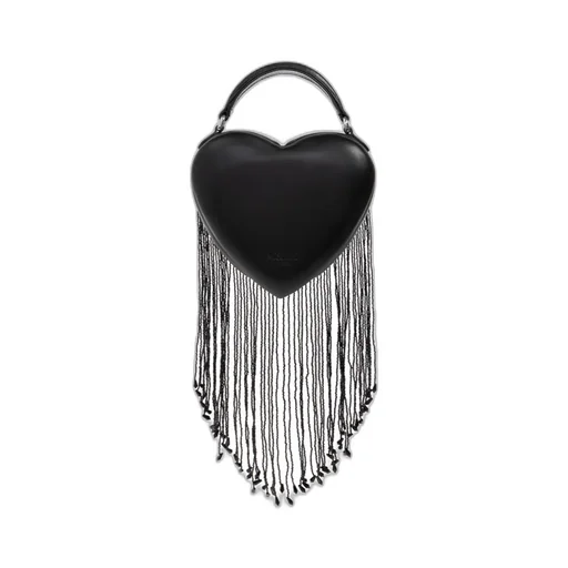 Heart-Shaped Beaded Tote Bag
