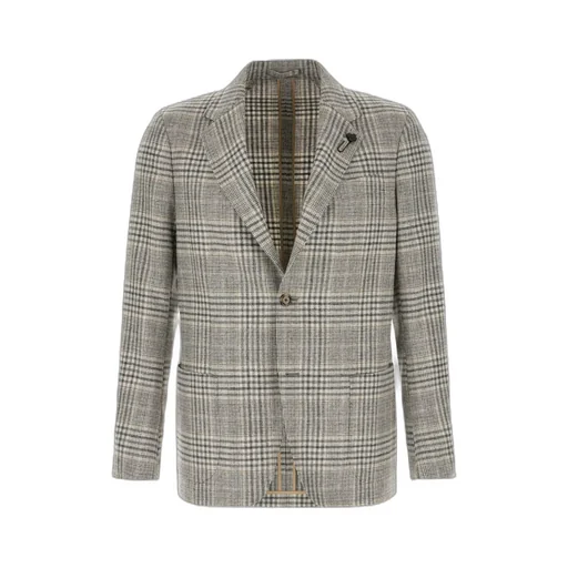 Single-Breasted Checked Blazer