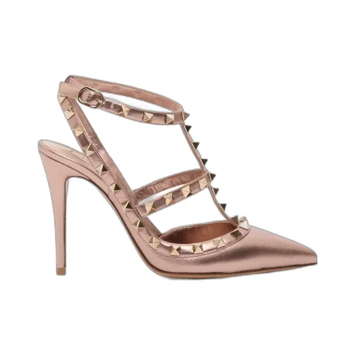 Rockstud Pump In Laminated Nappa Leather 100Mm
