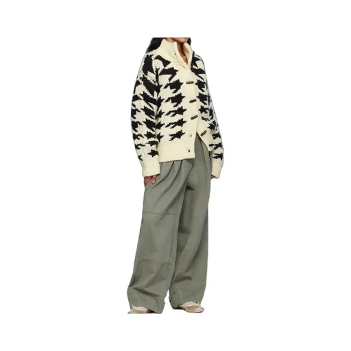 Hound's Tooth Star Cowichan Cardigan