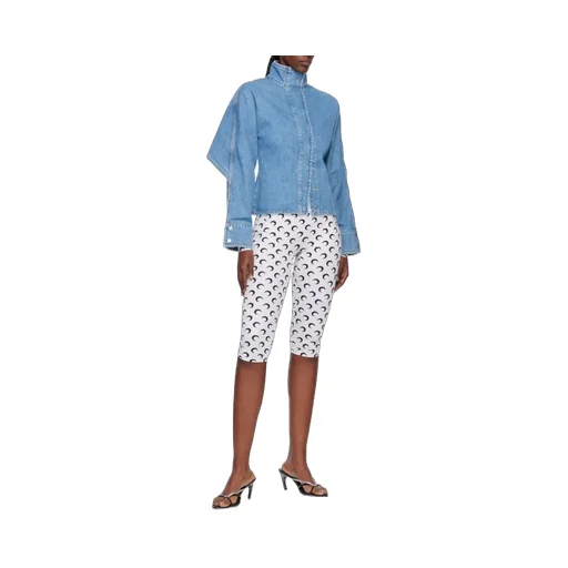 Blue Moon Laser Wash Long-Sleeved Denim Jacket