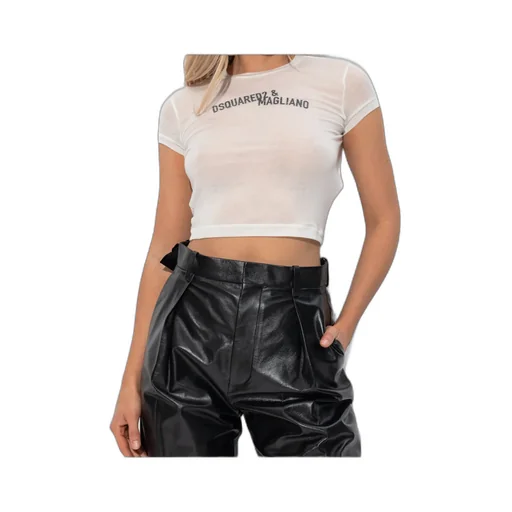 Logo Printed Cropped T-Shirt