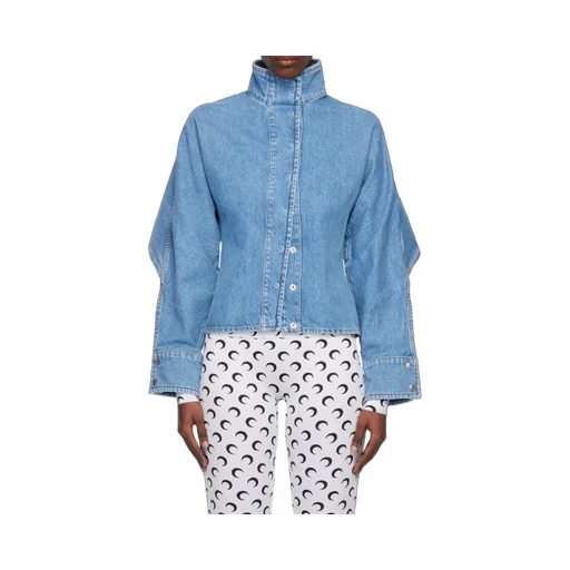 Blue Moon Laser Wash Long-Sleeved Denim Jacket