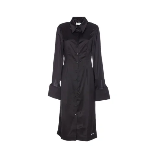 Wrapped Satin Long Dress