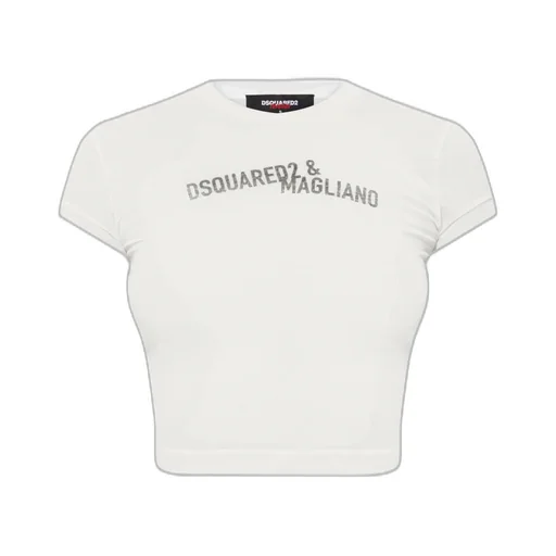 Logo Printed Cropped T-Shirt