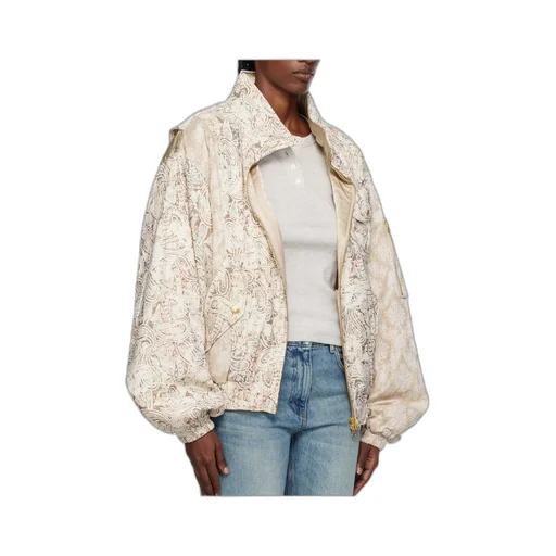 Paisley Cargo Bomber Jacket