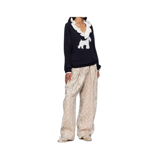 Puppy Pattern Knitted Sweater