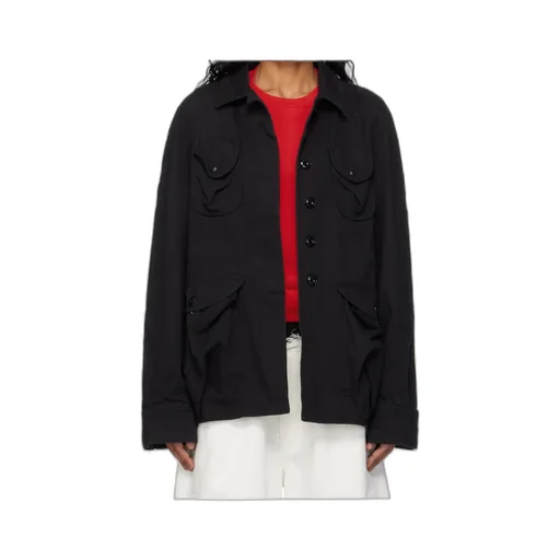 Multi-Pocket Safari Denim Jacket