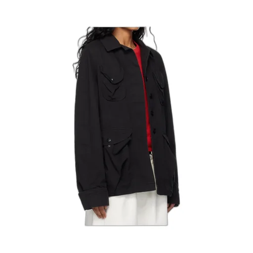 Multi-Pocket Safari Denim Jacket