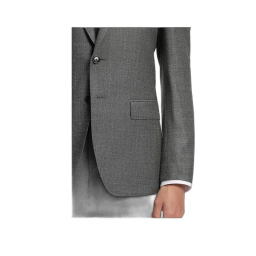 Micro-Patterned Slim-Fit Jacket In Virgin Wool