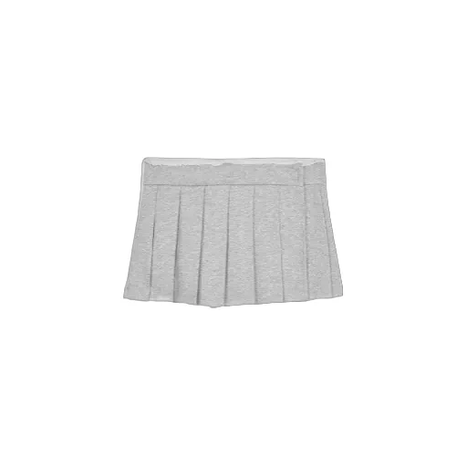 Pleated Layered Knit Mini Skirt