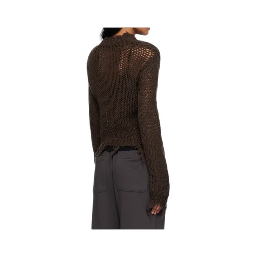 Distressed Crop Knit Sweater