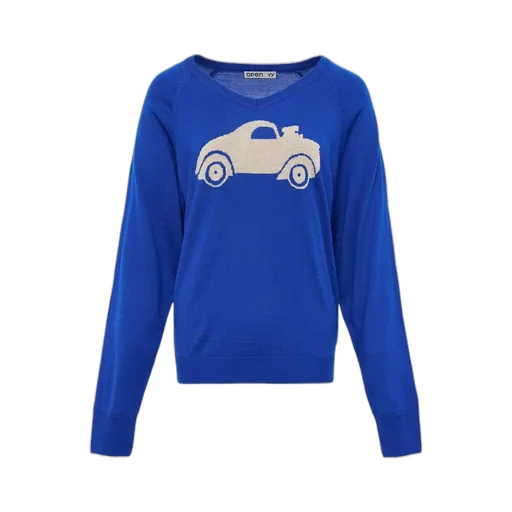 Car Pattern Knitted Sweater