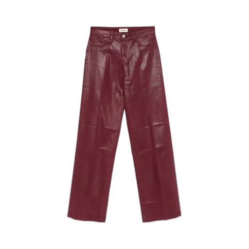Clayton Coated Wide-Leg Jeans