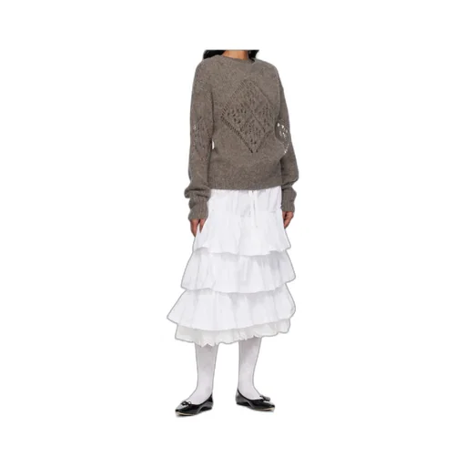 Alpaca Diamond Mesh Sweater