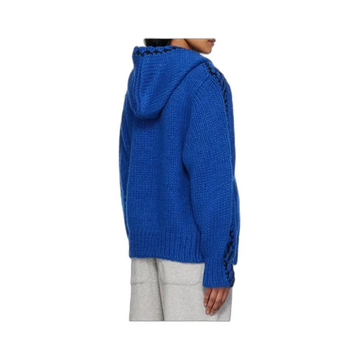 Stitch Zip-Up Knit Hoodie