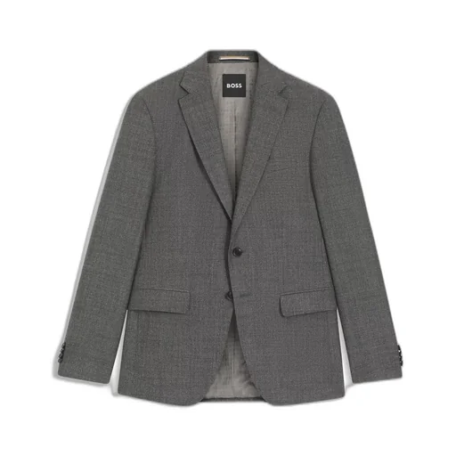 Micro-Patterned Slim-Fit Jacket In Virgin Wool
